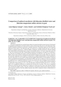 Comparison of epidural anesthesia with lidocaine