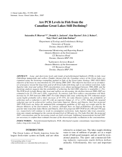 Are PCB Levels in Fish from the Canadian Great Lakes Still Declining?