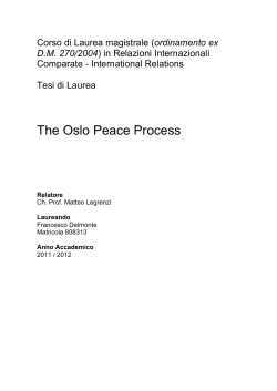 The Oslo Peace Process