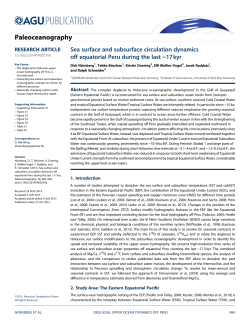 Sea surface and subsurface circulation dynamics off