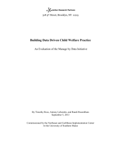 Building Data Driven Child Welfare Practice
