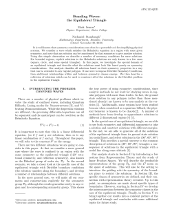 Standing Waves: the Equilateral Triangle