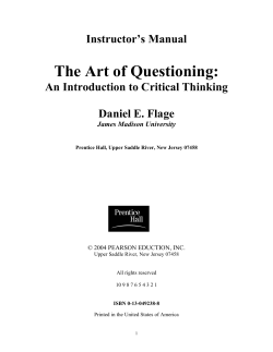 The Art of Questioning - Pearson Higher Education