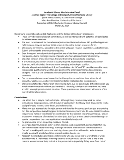 Academic Library Jobs Interview Panel