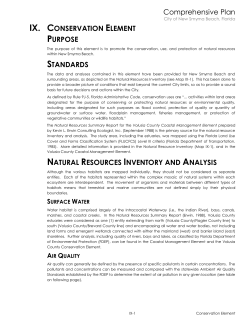 Conservation Element - City of New Smyrna Beach