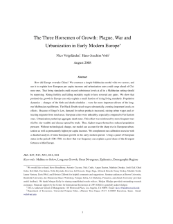 The Three Horsemen of Growth: Plague, War - e