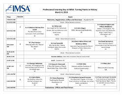 Professional Learning Day at IMSA: Turning Points in History March