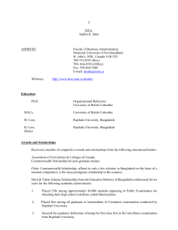 Curriculum vitae (CV) - Faculty of Business Administration