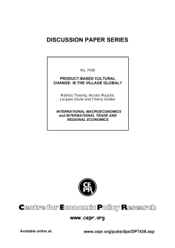 DISCUSSION PAPER SERIES