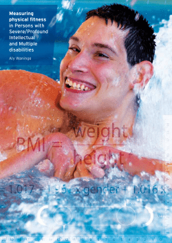Measuring physical fitness in Persons with Severe/Profound