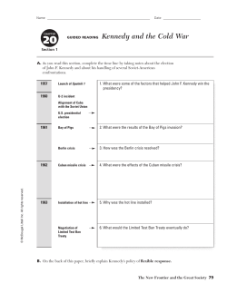 GUIDED READING Kennedy and the Cold War