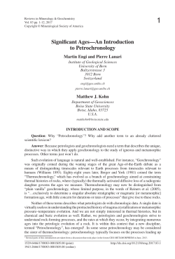 Significant Ages&mdash;An Introduction to Petrochronology