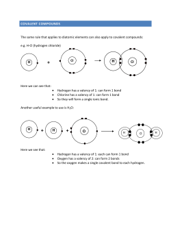 COVALENT COMPOUNDS The same rule that applies to diatomic