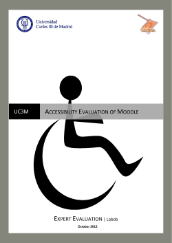 Accessibility Evaluation of Moodle - labda-uc3m