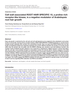 Cell wall-associated ROOT HAIR SPECIFIC 10, a