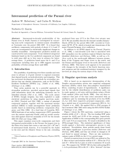 Interannual prediction of the Paran&aacute; river