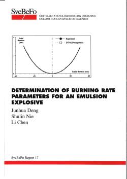 PARAilE&Icirc;ERS FOR AN EMU]g&thorn;N - Stiftelsen Bergteknisk Forskning