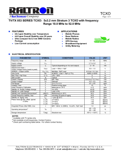 TV/TX 053 SERIES TCXO: 5x3.2 mm Stratum 3 TCXO with