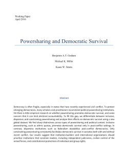 Powersharing and Democratic Survival