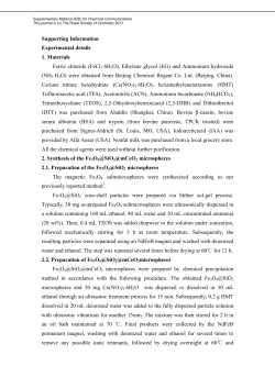 (FeCl3`6H2O), Ethylene glycol (EG) and Ammonium hydroxi