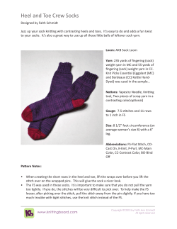Heel and Toe Crew Socks - Authentic Knitting Board