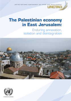 The Palestinian economy in East Jerusalem