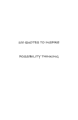 100 quotes to inspire possibility thinking