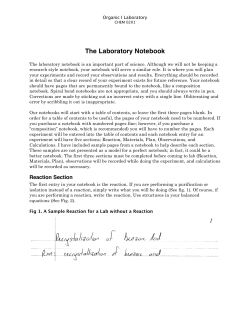 The Laboratory Notebook