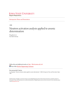 Neutron activation analysis applied to arsenic determination