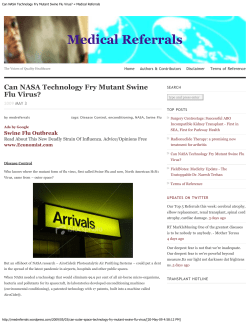 Can NASA Technology Fry Mutant Swine Flu Virus?