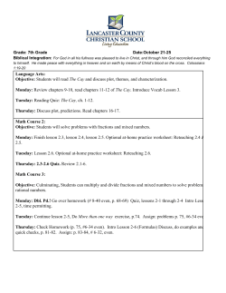 Objective: Students will read The Cay and discuss plot, themes, and