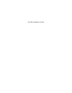 The SBL handbook of style: for ancient Near Eastern, Biblical, and