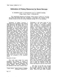 Estimation of Fishery Resources by Sonar Surveys