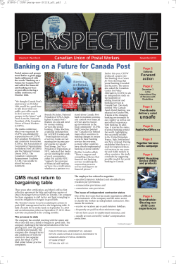 Banking on a Future for Canada Post
