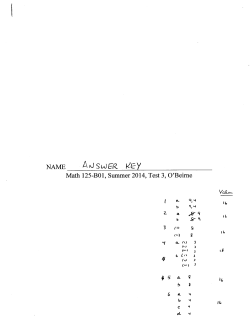 Test 3 Solutions