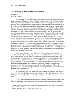 The History of Public-Sector Unionism