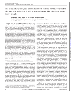 The effect of physiological concentrations of caffeine on the power
