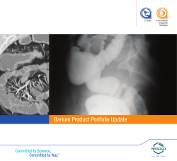 Bracco Barium Product Portfolio Update - Spectrum Medical X