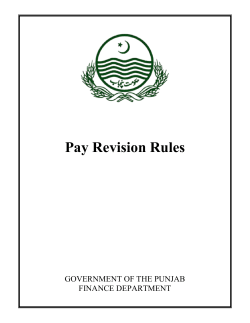 Pay Revision Rules - Finance Department