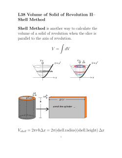 L38 Volume of Solid of Revolution II&ndash; Shell Method Shell