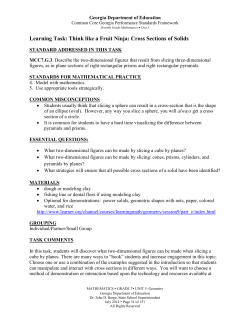 Think like a Fruit Ninja: Cross Sections