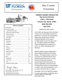 2012 - Bay County - University of Florida