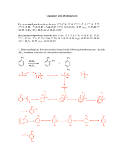 Chemistry 218, Problem Set 6 Recommended problems from the text