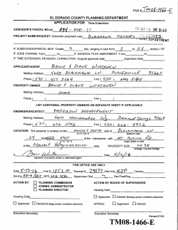 Application Packet - El Dorado County
