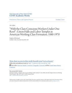 "With the Class-Conscious Workers Under One Roof": Union Halls
