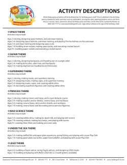 Birthday Party Activities resource guide.