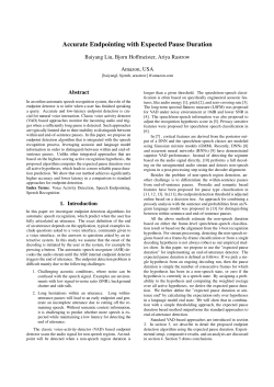 Accurate Endpointing with Expected Pause Duration