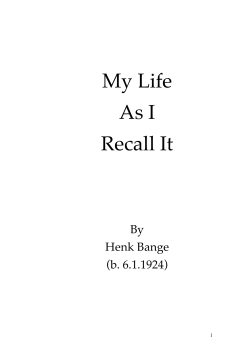 My Life As I Recall It - Helen Harrison Artist