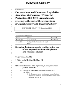 (Consumer Financial Protection) Bill 2012
