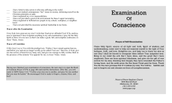 Examination Conscience - Prince of Peace Church